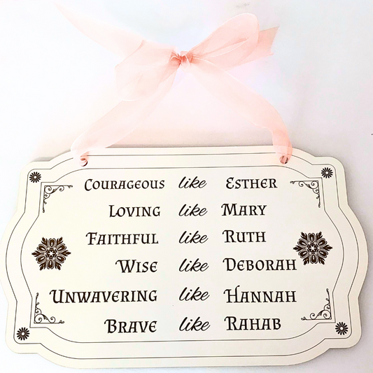 Women of the Bible Wood Carved Plaque