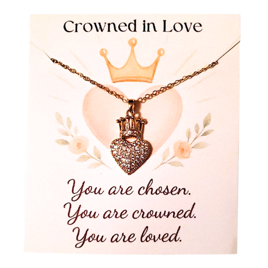 Crowned in Love Rhinestone Pendant