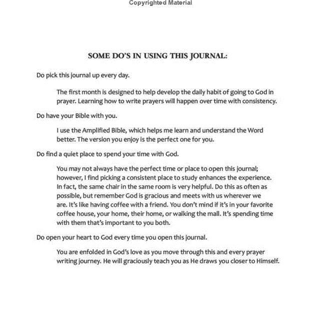 90 Day Prayer Journal