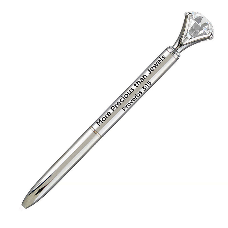 Beautiful Gem Top Pens with Scripture - various prints