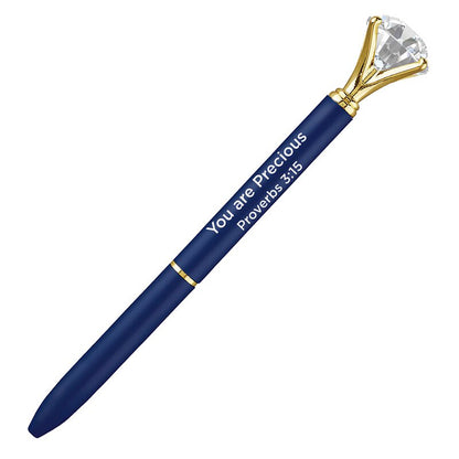 Beautiful Gem Top Pens with Scripture - various prints