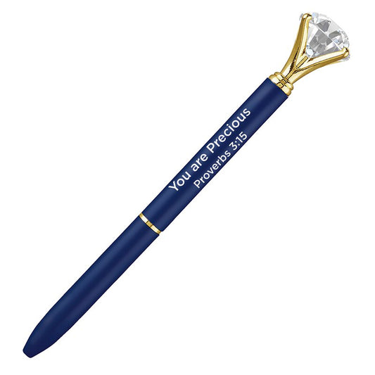 Beautiful Gem Top Pens with Scripture - various prints